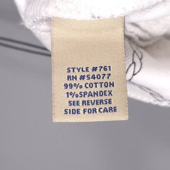 NWT‎ CAbi Women’s 761 Printed Nautical Rope Bootlet Jeans Denim White Size 6 - Picture 14 of 15